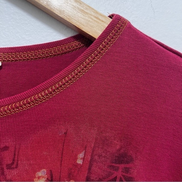 VINTAGE Y2K Christopher & Banks Hong Kong Graphic 3/4 Sleeve Shirt. Size M - Picture 7 of 12